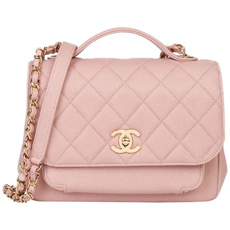 CHANEL Caviar Quilted Medium Business Affinity Flap Light Pink 